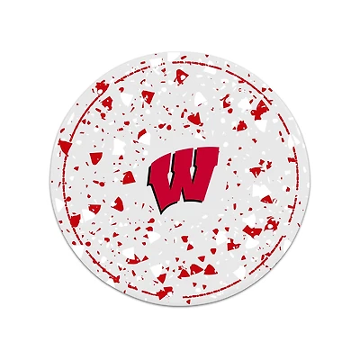 The Memory Company Wisconsin Badgers Circle Ceramic Coaster Set