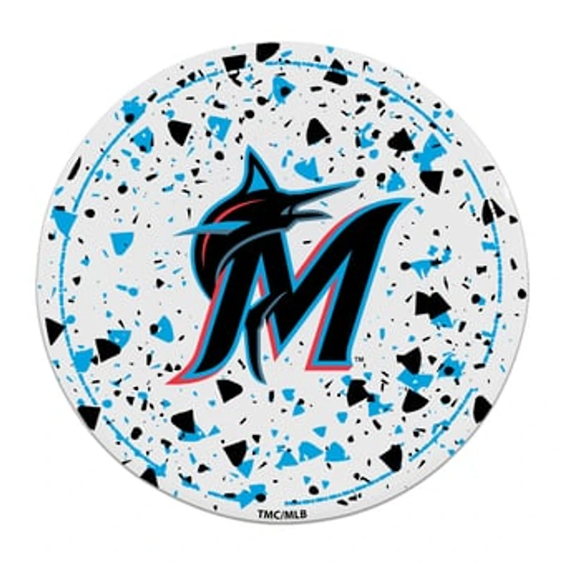 The Memory Company Miami Marlins Circle Ceramic Coaster Set