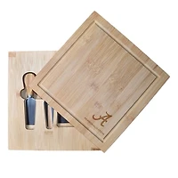 Alabama Crimson Tide Customized Bamboo Cutting Board with Utensils