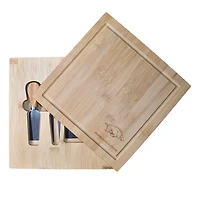 Arkansas Razorbacks Customized Bamboo Cutting Board with Utensils