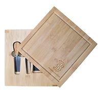 Boston Red Sox Customized Bamboo Cutting Board with Utensils