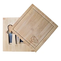 Kansas City Chiefs Customized Bamboo Cutting Board with Utensils