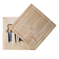 Los Angeles Chargers Customized Bamboo Cutting Board with Utensils