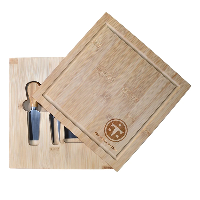 Tennessee Titans Customized Bamboo Cutting Board with Utensils