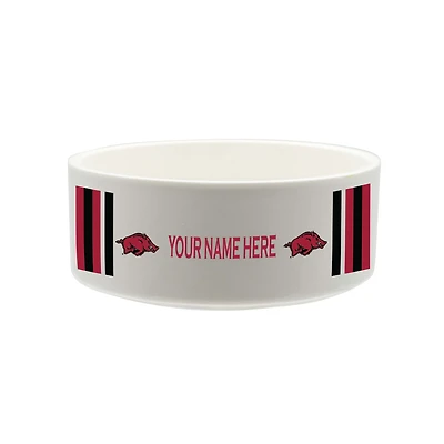 The Memory Company Arkansas Razorbacks 35oz. Personalized Ceramic Pet Bowl