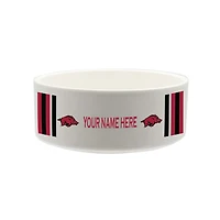 The Memory Company Arkansas Razorbacks 35oz. Personalized Ceramic Pet Bowl