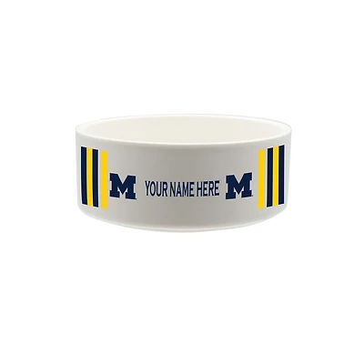 The Memory Company Michigan Wolverines 35oz. Personalized Ceramic Pet Bowl