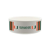 The Memory Company Miami Hurricanes 35oz. Personalized Ceramic Pet Bowl