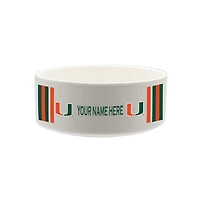 The Memory Company Miami Hurricanes 35oz. Personalized Ceramic Pet Bowl