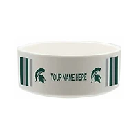 The Memory Company Michigan State Spartans 35oz. Personalized Ceramic Pet Bowl