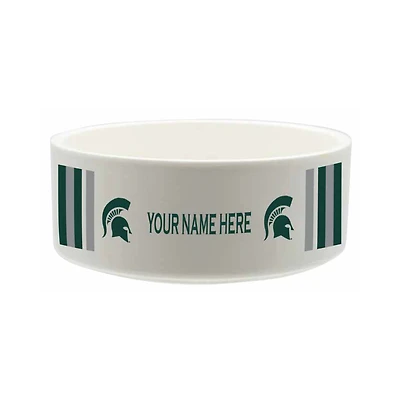 The Memory Company Michigan State Spartans 35oz. Personalized Ceramic Pet Bowl
