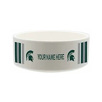 The Memory Company Michigan State Spartans 35oz. Personalized Ceramic Pet Bowl