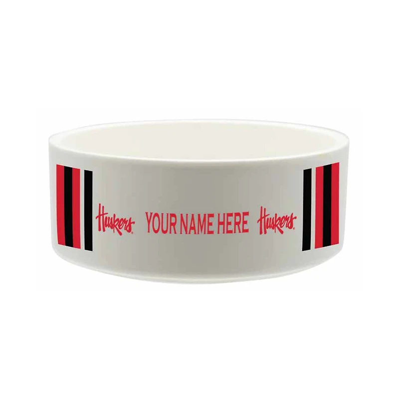The Memory Company Nebraska Huskers 35oz. Personalized Ceramic Pet Bowl