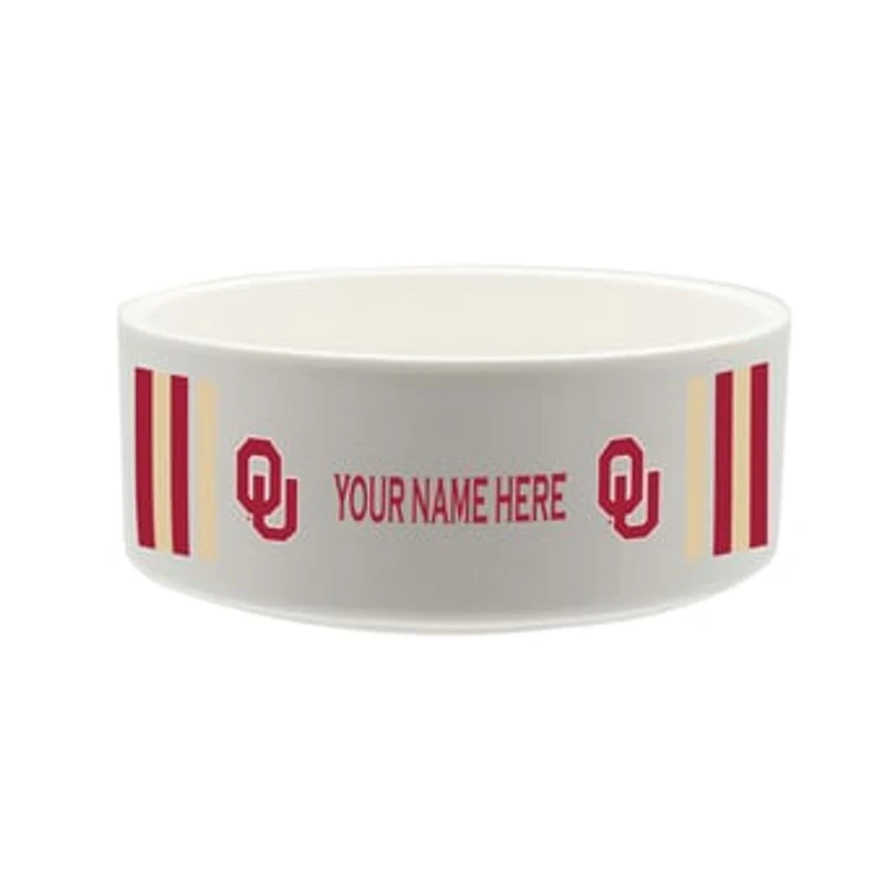 The Memory Company Oklahoma Sooners 35oz. Personalized Ceramic Pet Bowl