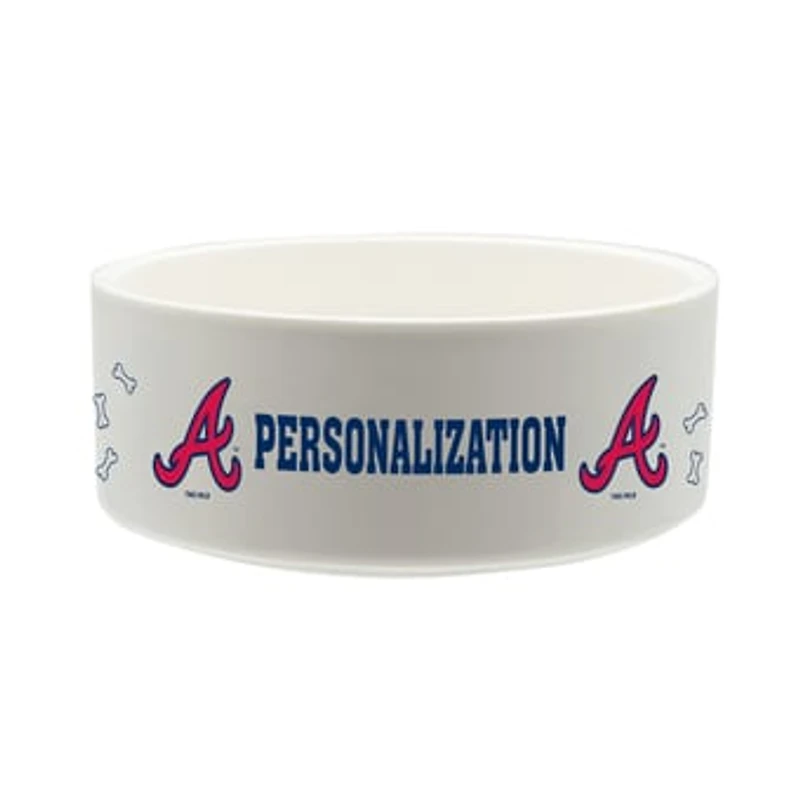 The Memory Company Atlanta Braves 35oz. Personalized Ceramic Pet Bowl