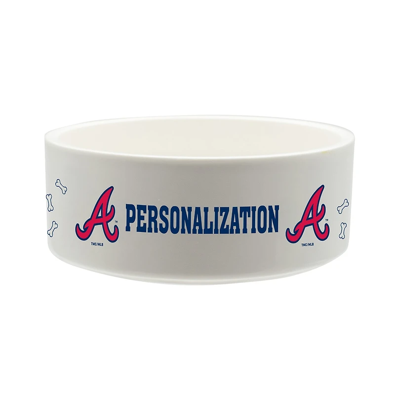 The Memory Company Atlanta Braves 35oz. Personalized Ceramic Pet Bowl