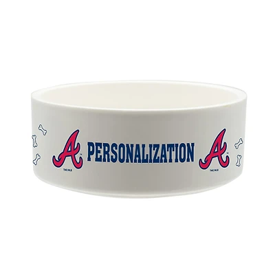 The Memory Company Atlanta Braves 35oz. Personalized Ceramic Pet Bowl