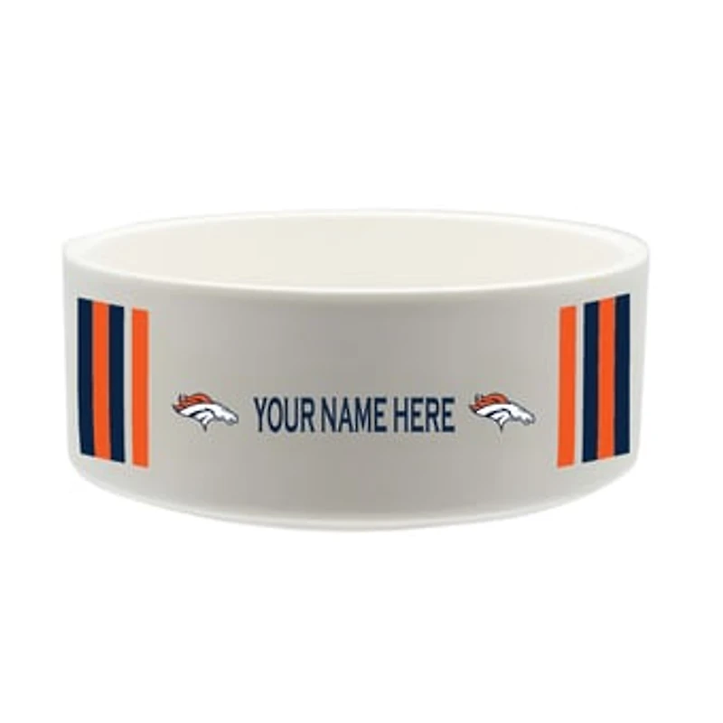 The Memory Company Denver Broncos 35oz. Personalized Ceramic Pet Bowl
