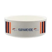 The Memory Company Denver Broncos 35oz. Personalized Ceramic Pet Bowl
