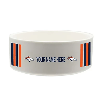 The Memory Company Denver Broncos 35oz. Personalized Ceramic Pet Bowl