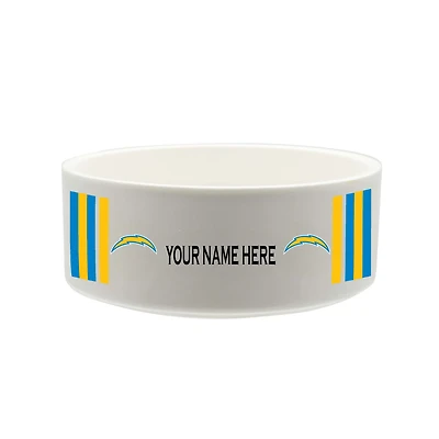 The Memory Company Los Angeles Chargers 35oz. Personalized Ceramic Pet Bowl