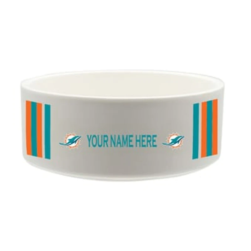 The Memory Company Miami Dolphins 35oz. Personalized Ceramic Pet Bowl
