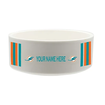 The Memory Company Miami Dolphins 35oz. Personalized Ceramic Pet Bowl