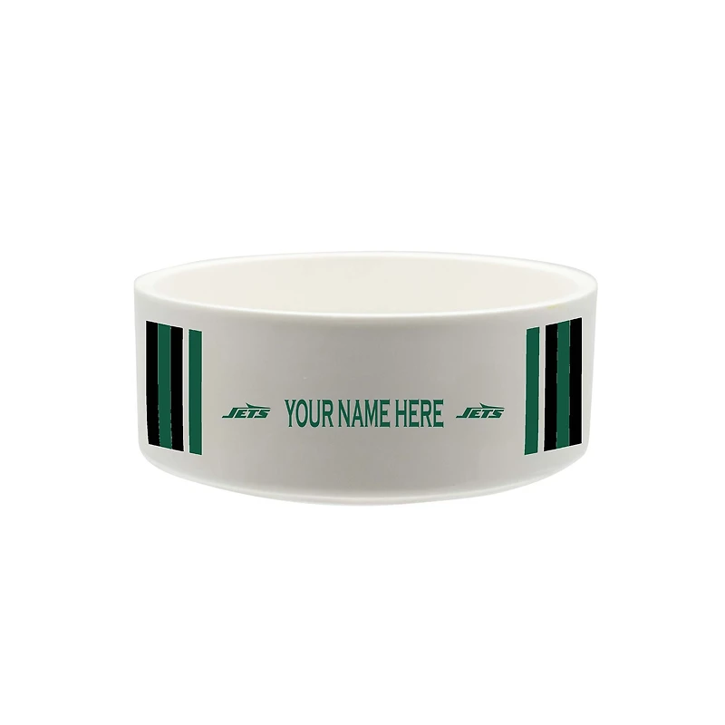The Memory Company New York Jets 35oz. Personalized Ceramic Pet Bowl