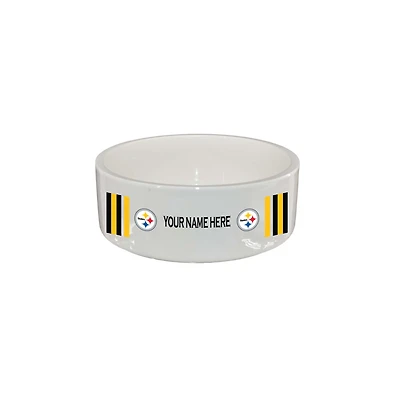 The Memory Company Pittsburgh Steelers 35oz. Personalized Ceramic Pet Bowl