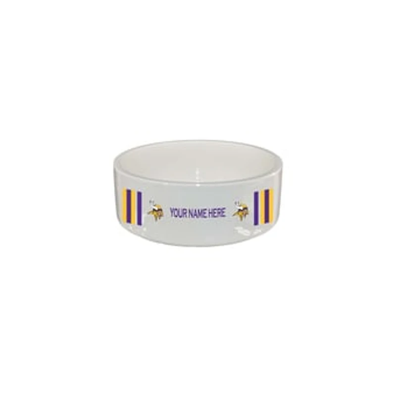 The Memory Company Minnesota Vikings 35oz. Personalized Ceramic Pet Bowl