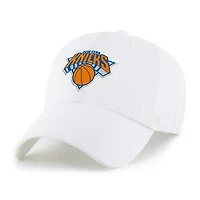 Men's '47 White New York Knicks Clean Up Adjustable Hat