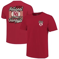 Youth Image One  Crimson Oklahoma Sooners 2026 NCAA Baseball Men's College World Series Champions Stadium T-Shirt