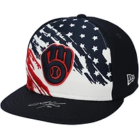Christian Yelich Milwaukee Brewers Autographed Player-Issued Navy Cap from the MLB Season