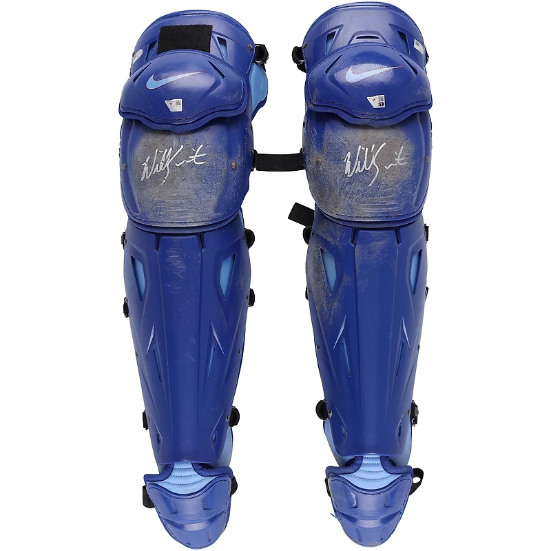 Will Smith Los Angeles Dodgers Autographed Game-Used Royal Nike Shin Guards vs. Toronto Blue Jays on October 29, 2025
