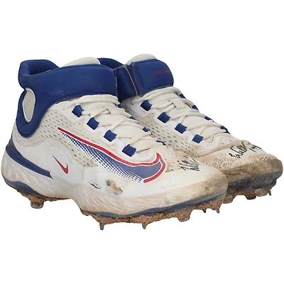 Will Smith Los Angeles Dodgers Autographed Game-Used White/Blue Nike Cleats vs. Toronto Blue Jays on October 29, 2025