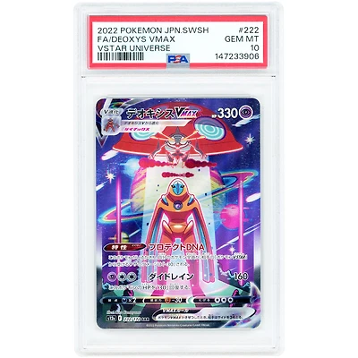 Deoxys VMAX 2022 Pokemon VSTAR Universe Japanese Secret Rare #222 PSA Authenticated 10 Card