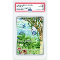 Meditite 2024 Pokemon Stellar Crown Illustration Rare #153 PSA Authenticated 10 Card
