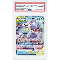 Blastoise & Piplup GX 2019 Pokemon Cosmic Eclipse Ultra Rare #38 PSA Authenticated 8 Card