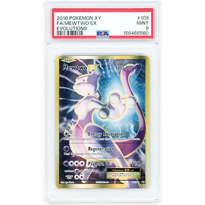 Mewtwo EX 2016 Pokemon Evolutions Ultra Rare #103 PSA Authenticated 9 Card