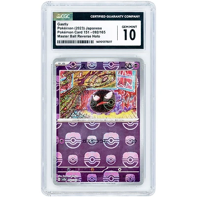 Gastly 2023 Pokemon 151 Japanese Common #92 CGC Authenticated 10 Card