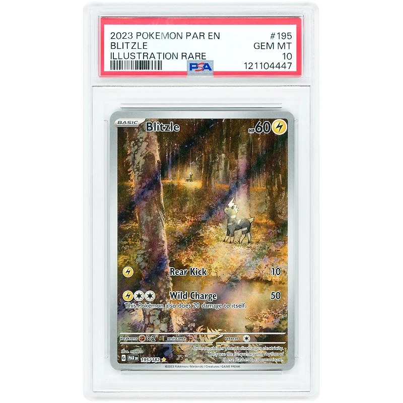 Blitzle 2023 Pokemon Paradox Rift Illustration Rare #195 PSA Authenticated 10 Card
