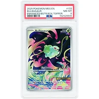 Bulbasaur 2025 Pokemon Mega Evolution Illustration Rare Mega Evolution Stamped #133 PSA Authenticated 8 Card