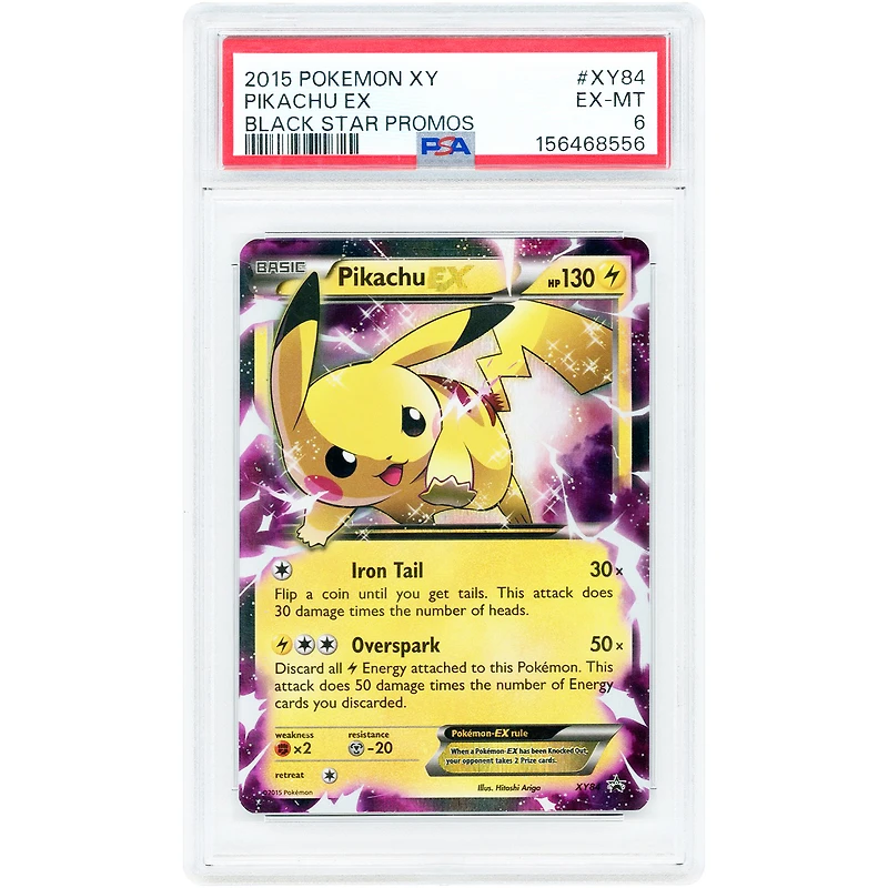 Pikachu EX 2015 Pokemon XY Promo #XY84 PSA Authenticated 6 Card