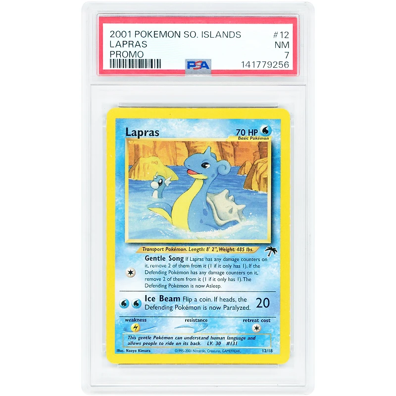 Lapras 2001 Pokemon Southern Islands Promo #12 PSA Authenticated 7 Card