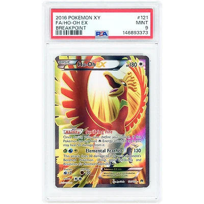 Ho-oh EX 2016 Pokemon BREAKpoint Ultra Rare #121 PSA Authenticated 9 Card