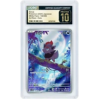 Zorua 2025 Pokemon White Flare Japanese Art Rare #140 CGC Authenticated Pristine 10 Card