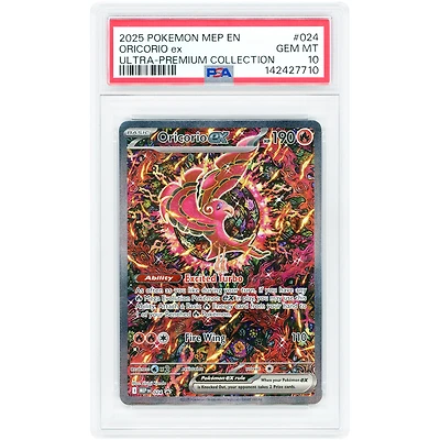 Oricorio EX 2025 Pokemon Mega Evolution Promo #24 PSA Authenticated 10 Card