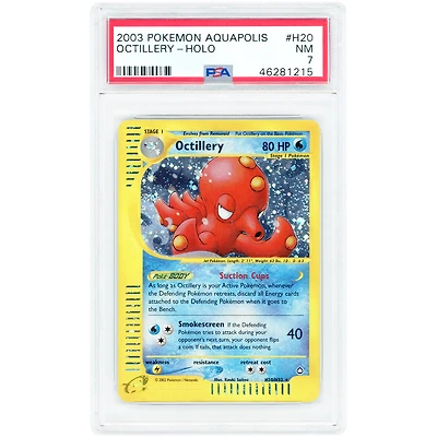 Octillery 2003 Pokemon Aquapolis Holo Rare #H20 PSA Authenticated 7 Card