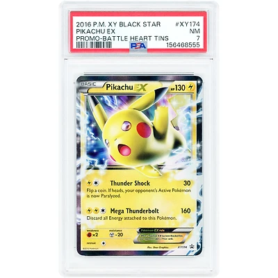 Pikachu EX 2016 Pokemon XY Promo #XY174 PSA Authenticated 7 Card