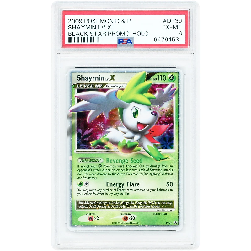 Shaymin Lv.X 2009 Pokemon Diamond & Pearl Holo Rare Promo #DP39 PSA Authenticated 6 Card